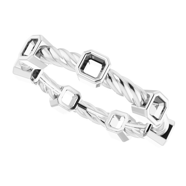4.5x3 mm Emerald Eternity Band Mounting view 5