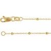 14K Yellow 1.7 mm Cable Chain 7 inch Bracelet with Faceted Beads Ref 17997570