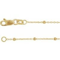 14K Yellow 1.7 mm Cable Chain 7