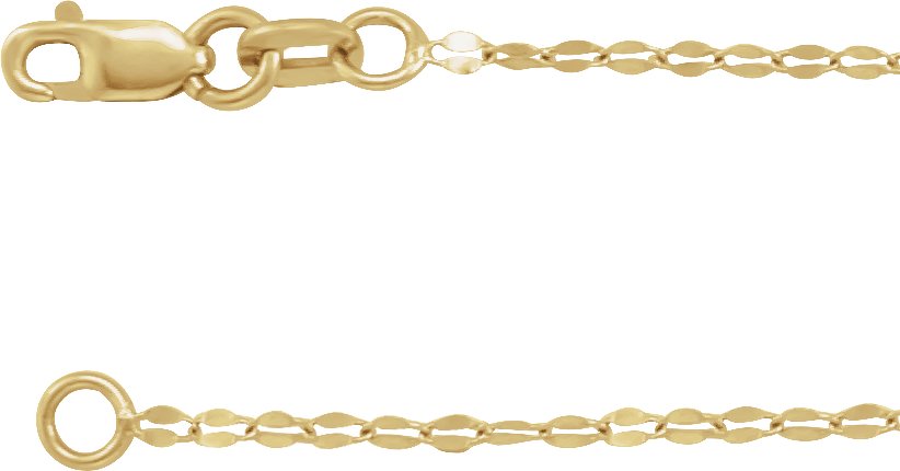 14K Yellow 1.4 mm Keyhole Link 16 inch Chain Ref 17997648