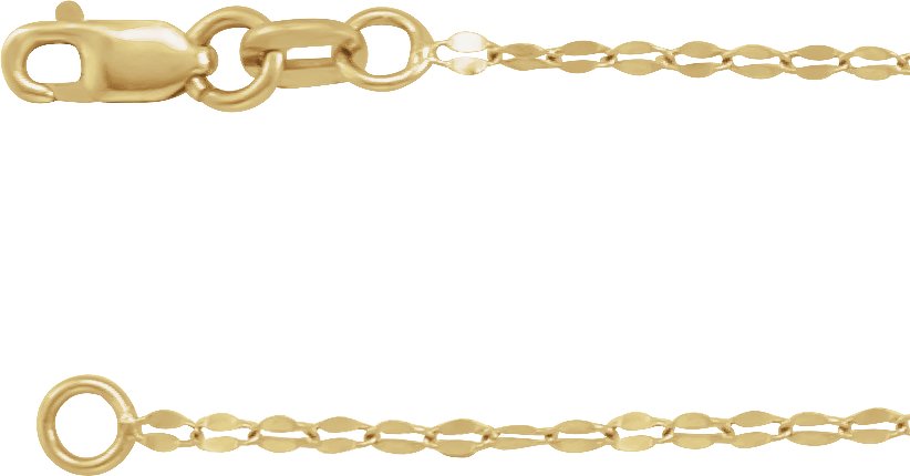 14K Yellow 1.4 mm Keyhole Link 24 inch Chain Ref 17997651