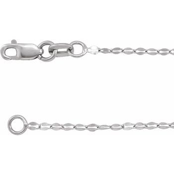 14K White 1.4 mm Keyhole Link 18 inch Chain Ref 17997653