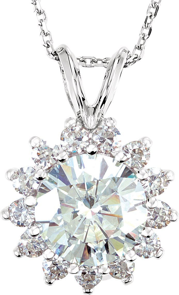 Created Moissanite Pendant 2.38 CTW Ref 869004