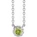 Sterling Silver 5 mm Natural Peridot Claw-Prong Rope 18