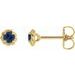 14K Yellow 5 mm Lab-Grown Blue Sapphire Claw-Prong Rope Earrings