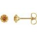 14K Yellow 3 mm Natural Citrine Claw-Prong Rope Earrings