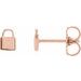 14K Rose Petite Lock Earrings