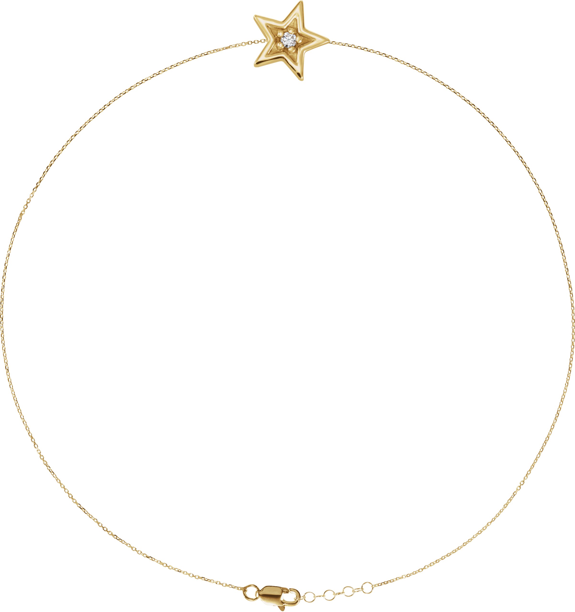 14K Yellow .01 CT Diamond Star Trim 6-7