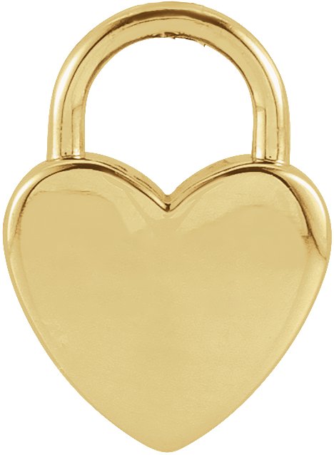 14kt Gold Engravable Lock Necklace