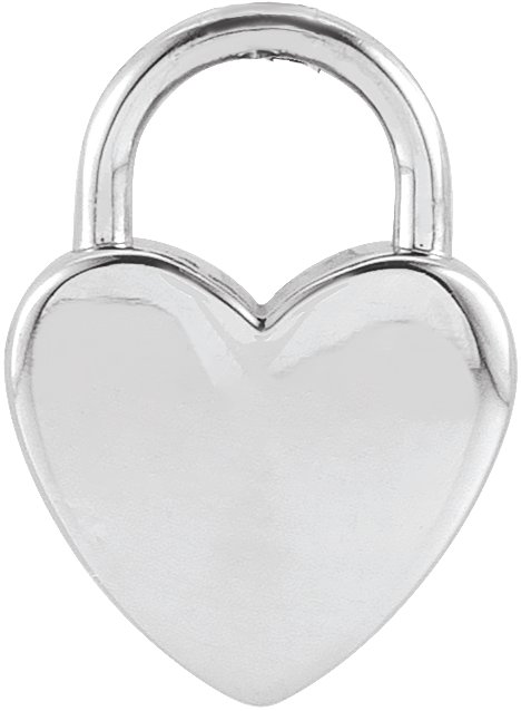 Heart-Shaped Lock Pendant with initials