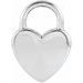 Platinum Engravable Heart Lock Pendant