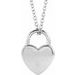 Platinum Engravable Heart Lock 16-18