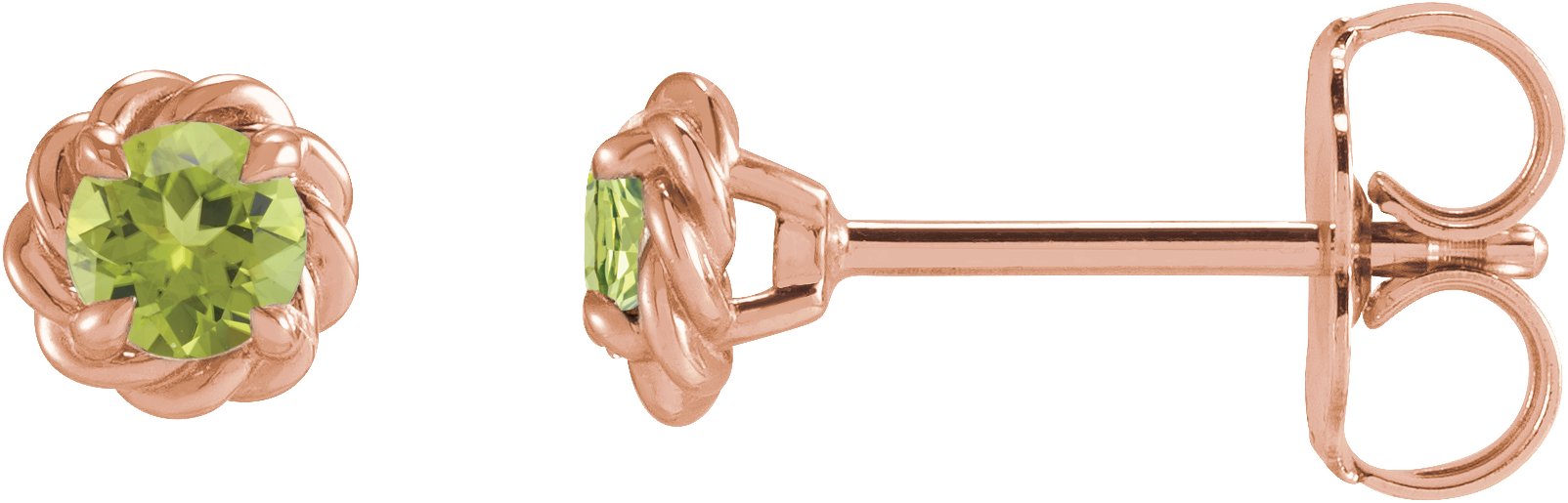 Round 4-Prong Claw Rope Stud Earrings