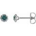 Platinum 4.5 mm Lab-Grown Alexandrite Claw-Prong Rope Earrings