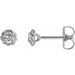 14K White 4.5 mm Natural White Sapphire Claw-Prong Rope Earrings