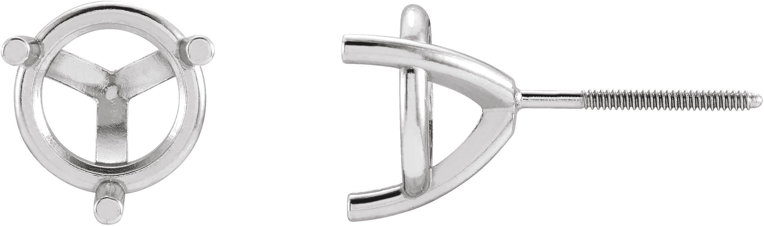 Round 3-Prong Stuller Moissanite™ Stud Earrings