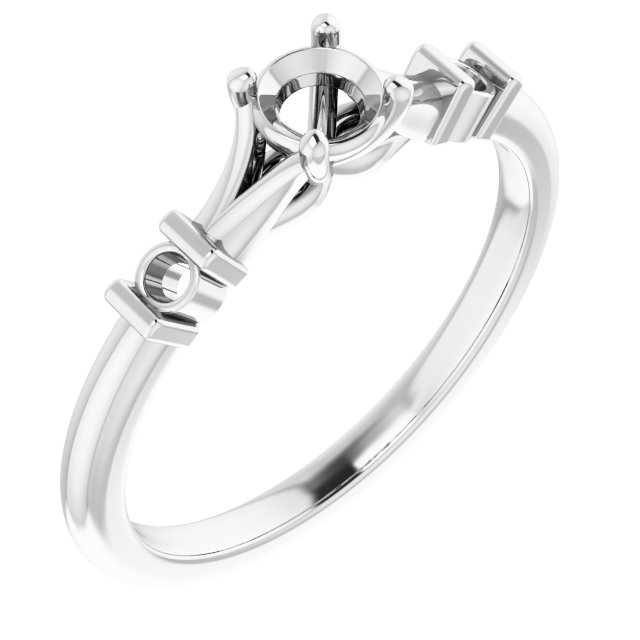 Accented Engagement Ring