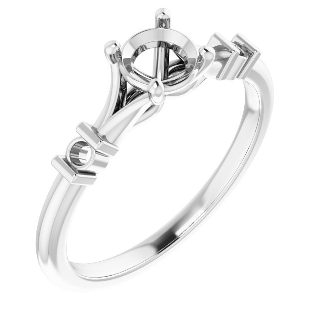Accented Engagement Ring