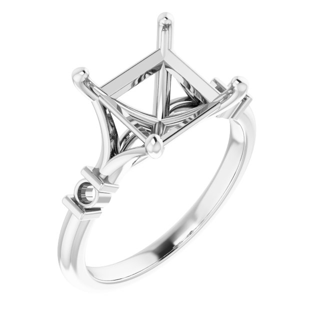 Accented Engagement Ring