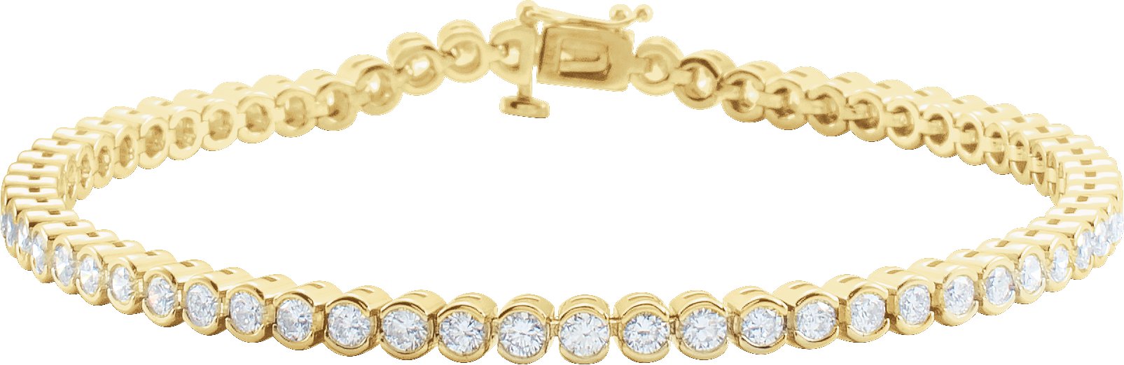 14K Yellow 3 CTW Natural Diamond Line 7 1/4" Bracelet