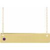 14K Yellow Amethyst Family Bar 16 18 inch Necklace Ref 16233701
