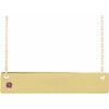14K Yellow Pink Tourmaline Family Bar 16 18 inch Necklace Ref 16233733