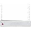 Sterling Silver Pink Tourmaline Family Bar 16 18 inch Necklace Ref 16233735
