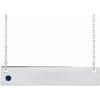 14K White Chatham Lab Created Blue Sapphire Family Bar 16 18 inch Necklace Ref 16233760