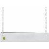 14K White Peridot Family Bar 16 18 inch Necklace Ref 16233724