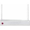 Sterling Silver Chatham Lab Created Ruby Family Bar 16 18 inch Necklace Ref 16233759