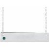 Sterling Silver Chatham Lab Created Alexandrite Family Bar 16 18 inch Necklace Ref 16233755