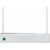 14K White Emerald Family Bar 16 18 inch Necklace Ref 16233712