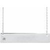 14K White Sapphire Family Bar 16 18 inch Necklace Ref 16233744