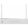 14K White .03 CTW Diamond Family Bar 16 18 inch Necklace Ref 16233708