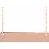 14K Rose Sapphire Family Bar 16 18 inch Necklace Ref 16233746