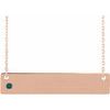 14K Rose Chatham Lab Created Alexandrite Family Bar 16 18 inch Necklace Ref 16233754