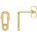 14K Yellow Safety Pin Earrings
