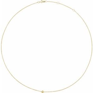 14K Yellow 4 mm Ball 16-18" Necklace