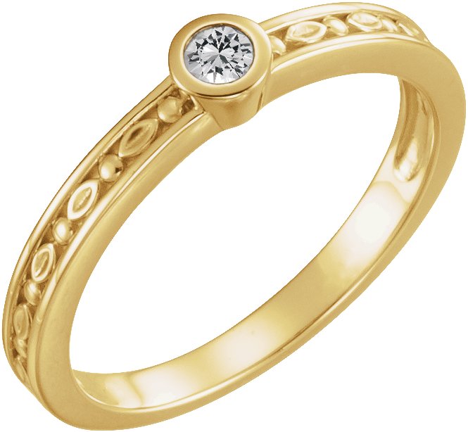 14K Yellow .10 CTW Diamond Family Stackable Ring Ref 16232261
