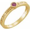 14K Yellow Pink Tourmaline Family Stackable Ring Ref 16232284