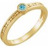 14K Yellow Blue Zircon Family Stackable Ring Ref 16232292