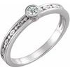 14K White .10 CTW Diamond Family Stackable Ring Ref 16232260
