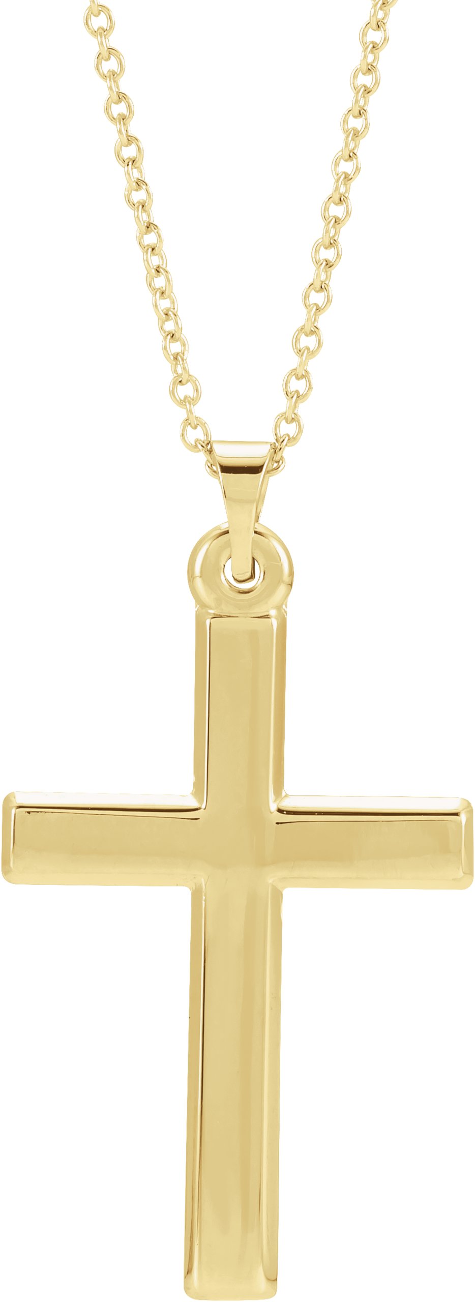 14K Yellow Cross 18