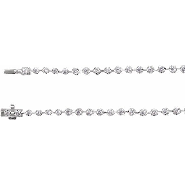 14K White 6 3/4 CTW Lab-Grown Diamond Graduated 16 Necklace