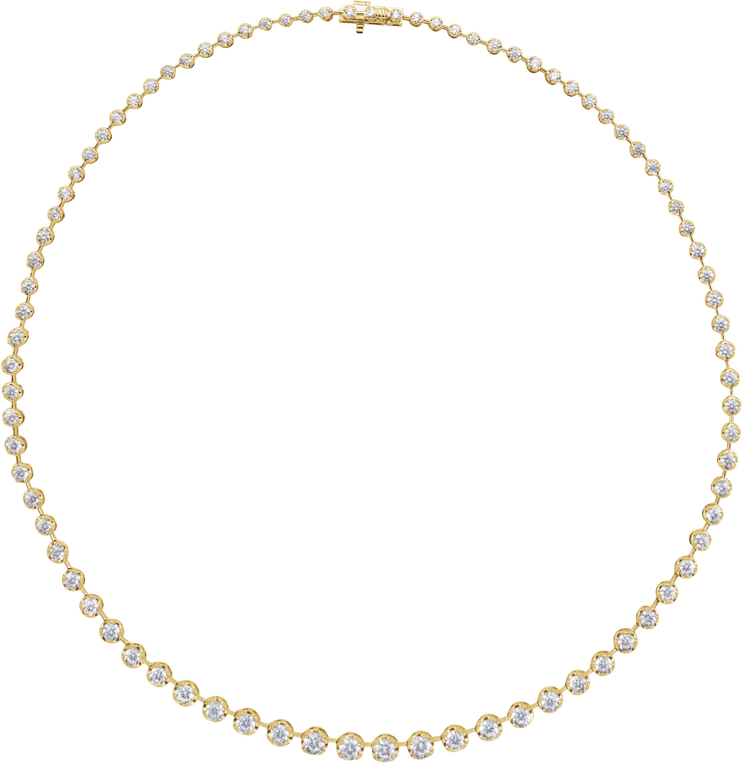 14K Yellow 6.75 CTW Lab Grown Diamond Graduated 16 inch Necklace Ref 17985989