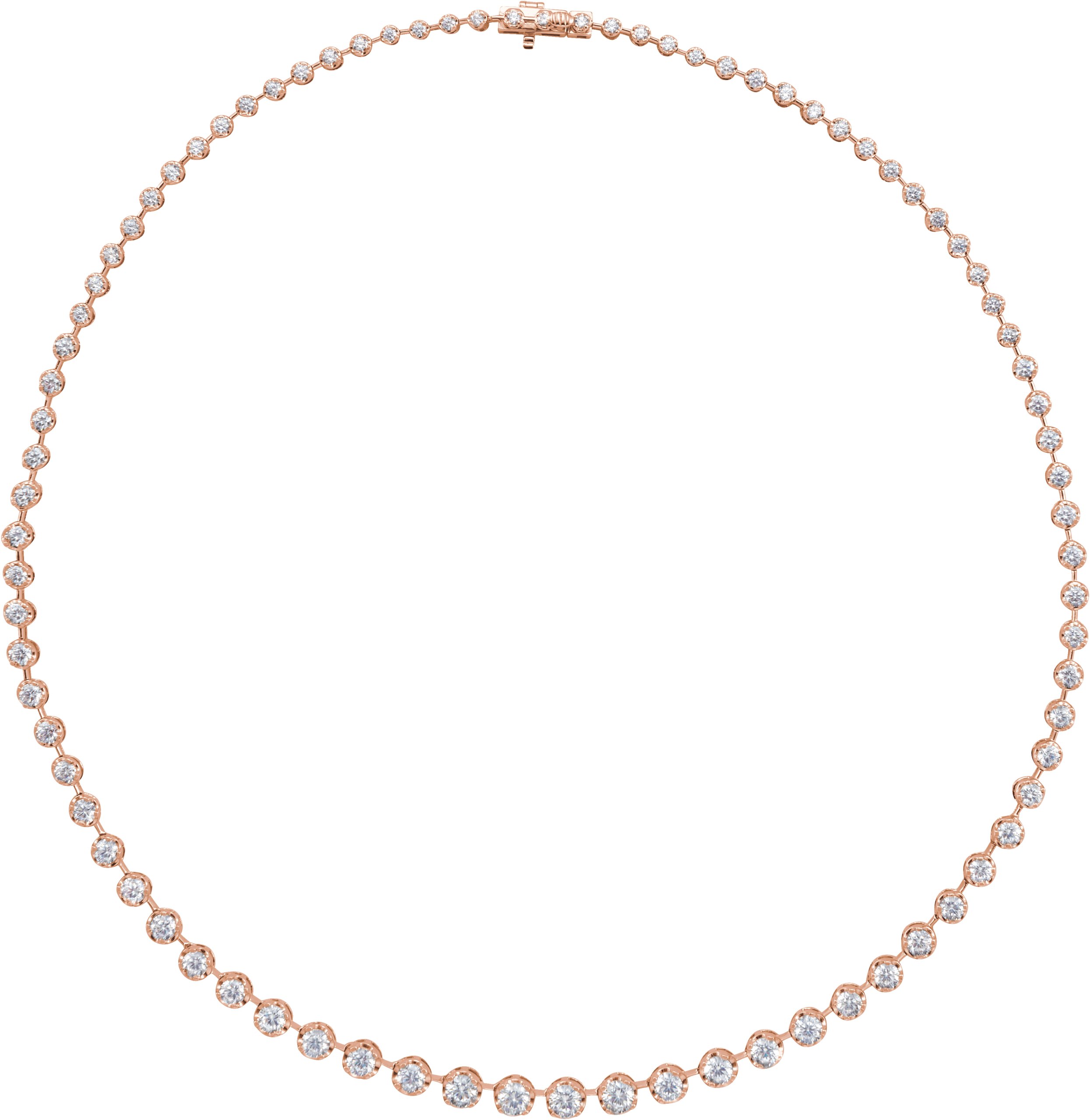 14K Rose 6 3/4 CTW Lab-Grown Diamond Line 16" Necklace