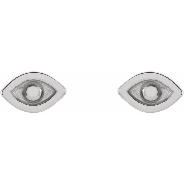 Sterling Silver Evil Eye Earrings