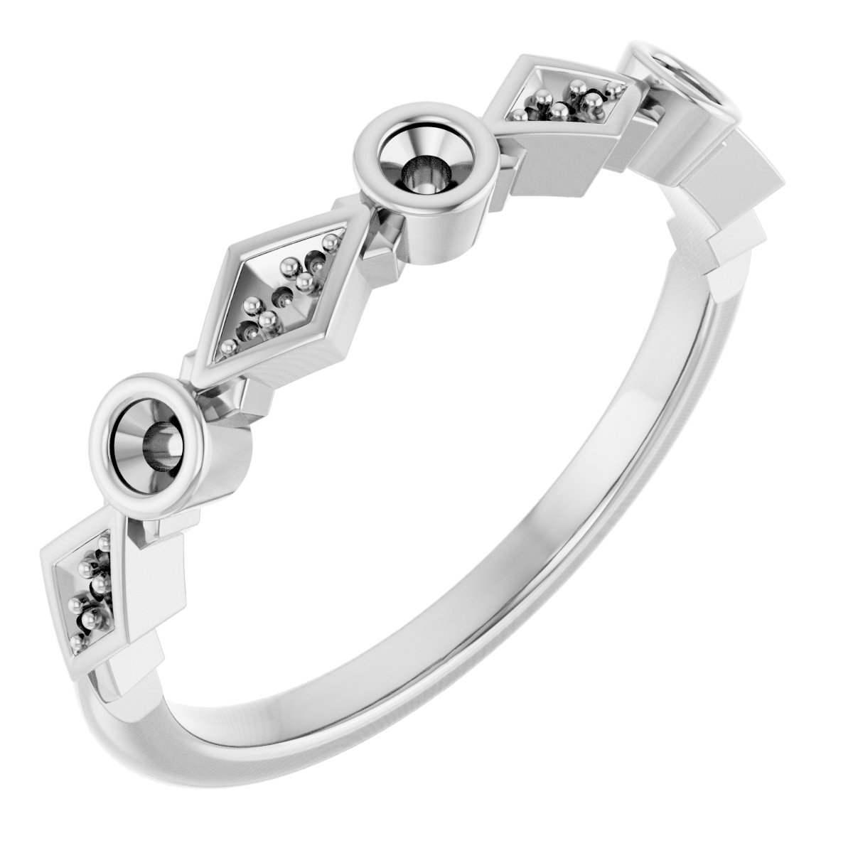 Three-Stone Anniversary Band