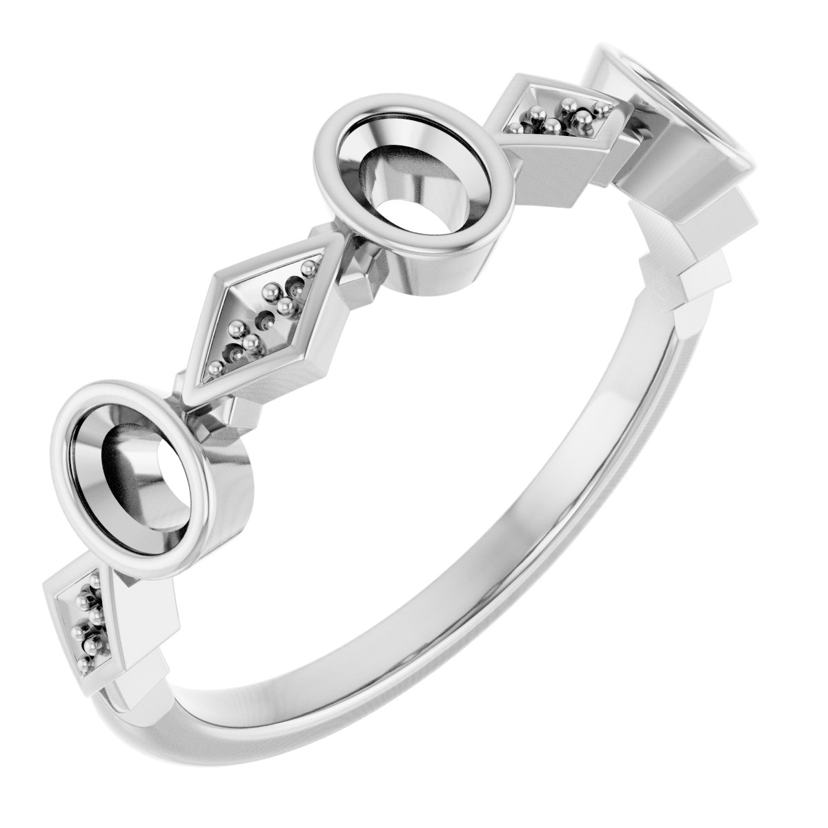 Three-Stone Anniversary Band