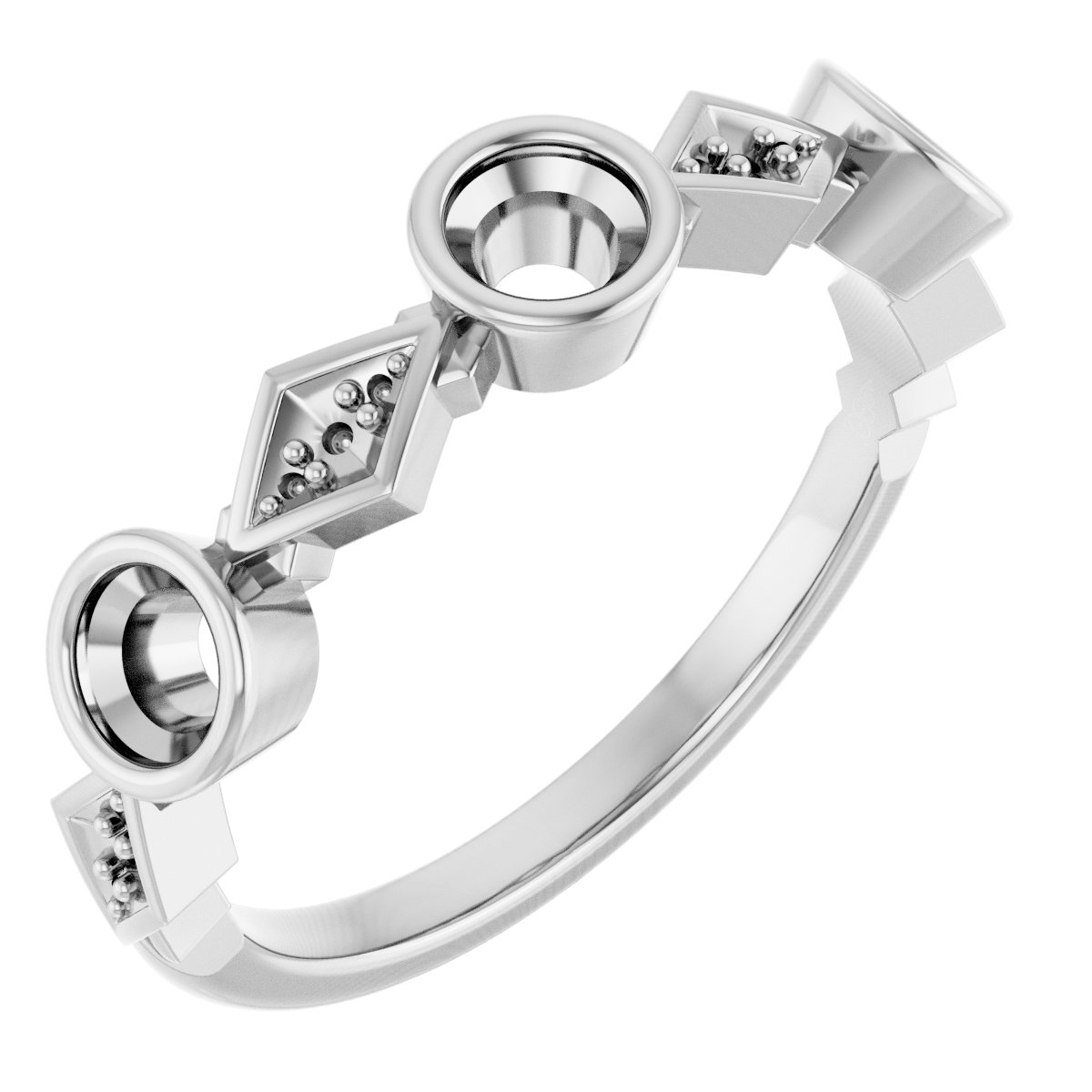Three-Stone Anniversary Band